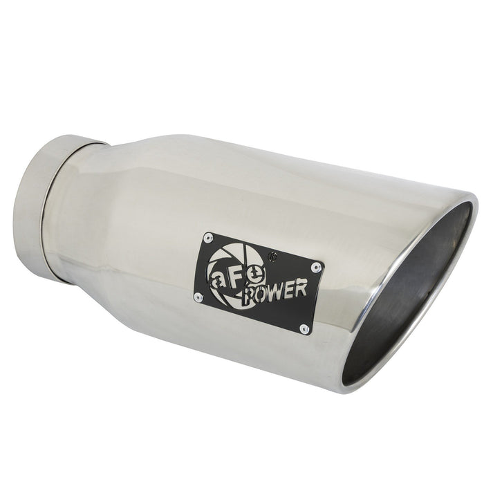 aFe Power Mach Force-Xp 304 Stainless Steel Clamp-on Exhaust Tip 5 IN Inlet x 7 IN Outlet x 15 IN L