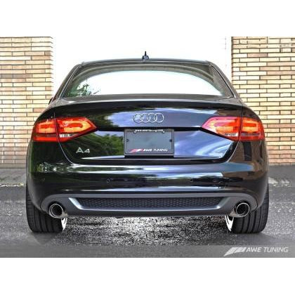 AWE Tuning Audi B8 A4 3.2L Touring Edition Exhaust - Dual 88.9mm (3.5in) Diamond Black Tips