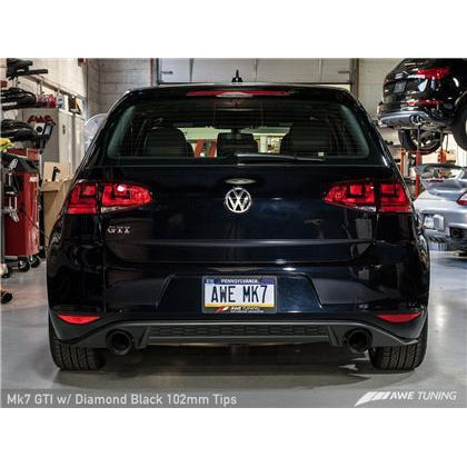 AWE Tuning VW MK7 GTI Track Edition Exhaust - Diamond Black Tips
