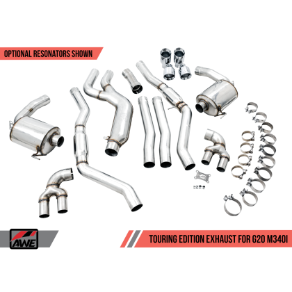 AWE Tuning 2019+ BMW M340i (G20) Resonated Touring Edition Exhaust (Use OE Tips)