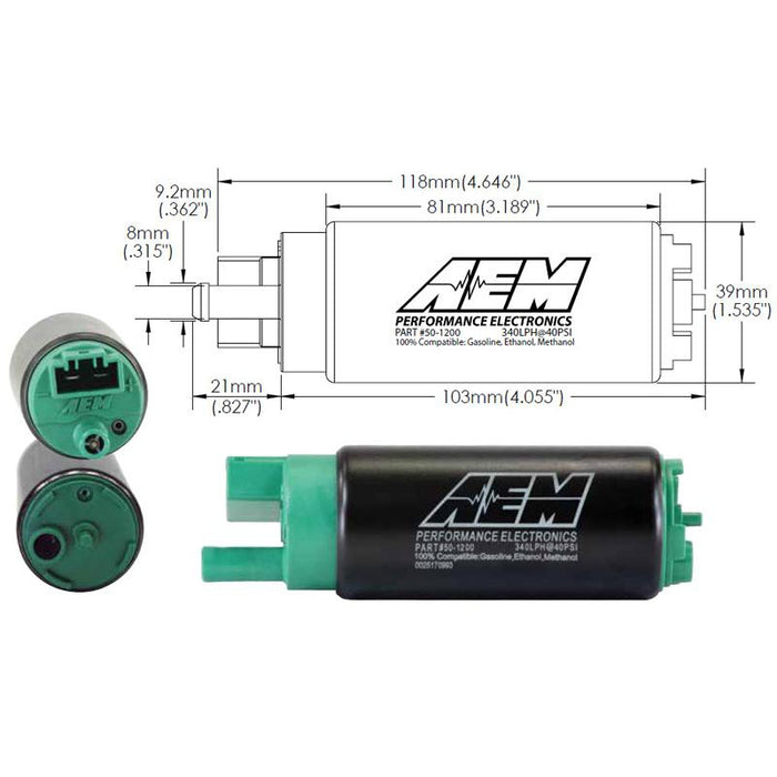 AEM 340LPH In Take Fuel Pump - E85 Compatible