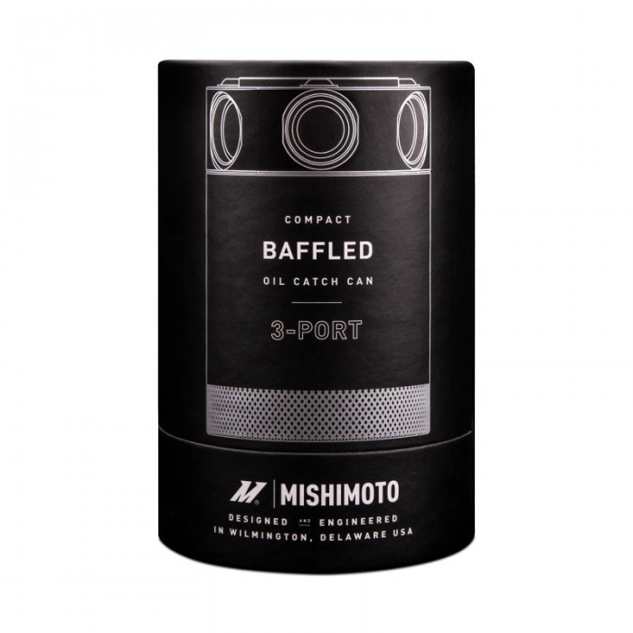Mishimoto Compact Baffled Oil Catch Can, 3-Port