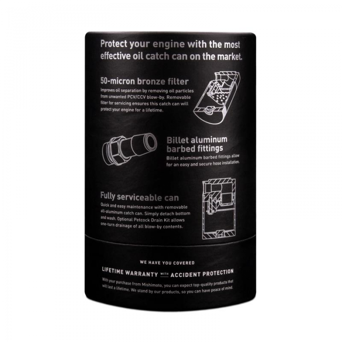 Mishimoto Compact Baffled Oil Catch Can, 3-Port