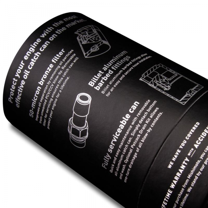 Mishimoto Compact Baffled Oil Catch Can, 3-Port