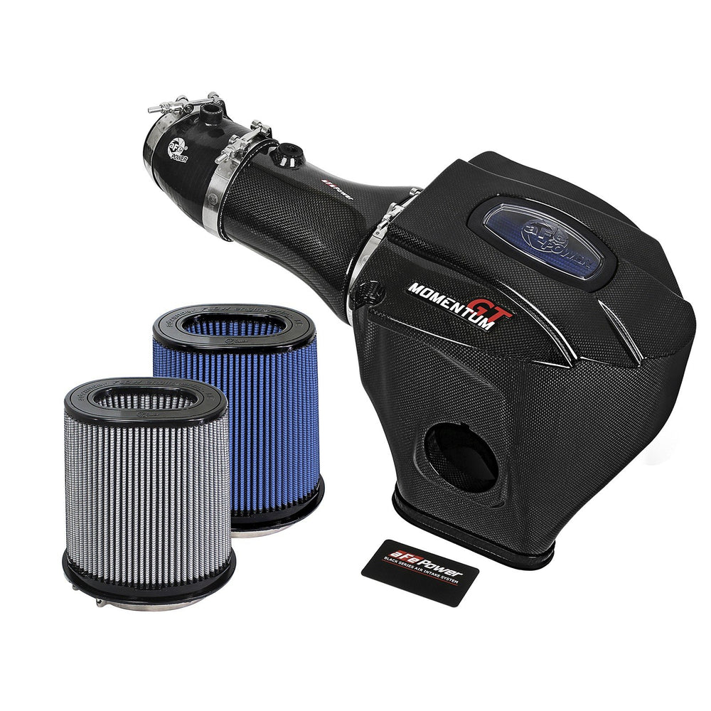 aFe Power Black Series Carbon Fiber Cold Air Intake System w/ Pro 5R & Pro DRY S Filters Dodge Challenger/Charger SRT Hellcat 17-18 V8-6.2L (sc) HEMI