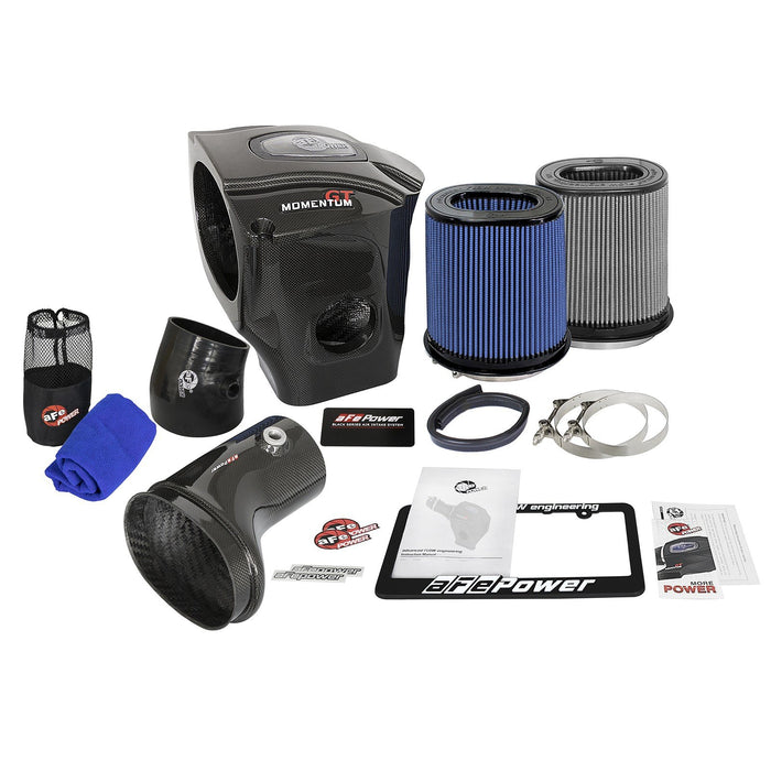 aFe Power Black Series Carbon Fiber Cold Air Intake System w/ Pro 5R & Pro DRY S Filters Dodge Challenger/Charger SRT Hellcat 17-18 V8-6.2L (sc) HEMI