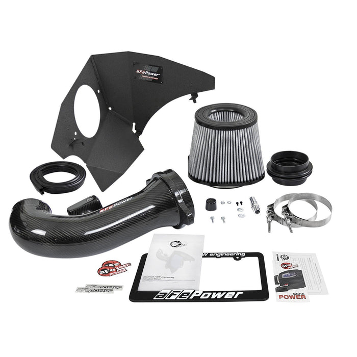 aFe Power Track Series Stage-2 Carbon Fiber Intake System w/ Pro Media Chevrolet Camaro SS 16-20 V8-6.2L (sc)