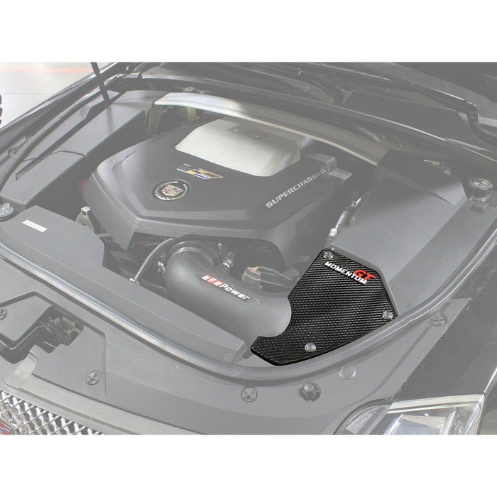 aFe Power Momentum GT Carbon Fiber Intake System Air Box Cover Cadillac CTS-V 09-15 V8-6.2L (sc)