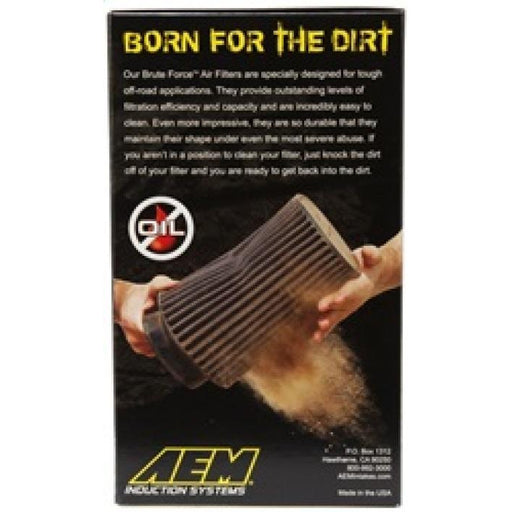 AEM Dryflow Conical Air Filter 2.75in Flange ID / 6in Base OD / 5.125in Top OD / 9.125in Height