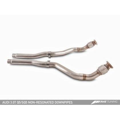 AWE Tuning Audi 8R Q5 3.2L Non-Resonated Exhaust System (Downpipe-Back) - Diamond Black Tips