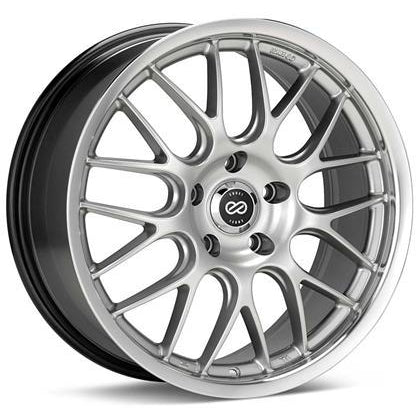 Enkei Lusso 18x8 45mm Offset 5x112 Bolt Pattern 72.6 Bore Black w/ Machined Lip Wheel