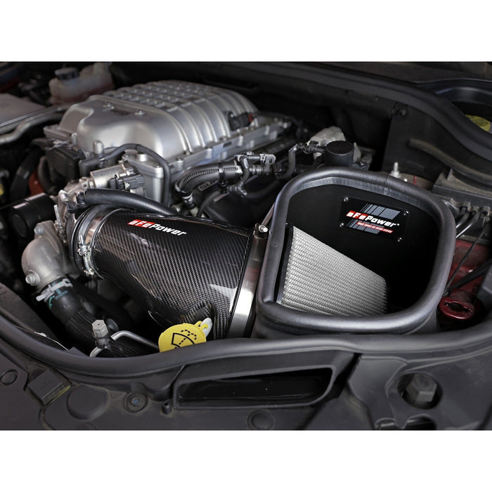 aFe Power Track Series Stage-2 Carbon Fiber Intake System w/ Pro Media Jeep Grand Cherokee Trackhawk (WK2) 19-20 V8-6.2L (sc)