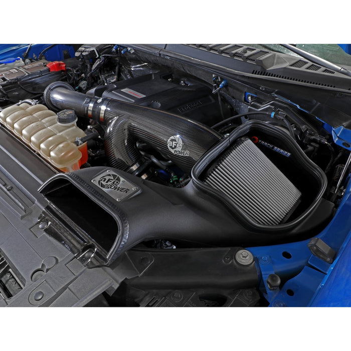 aFe Power Track Series Stage-2 Carbon Fiber Intake System w/ Pro Media Ford F-150 Raptor 17-20 V6-3.5L (tt)