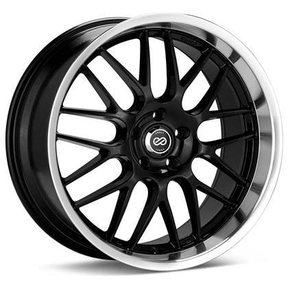 Enkei Lusso 20 x 8.5 40mm Offset 5x120 72.6 Bore Black w/ Machined Lip Wheel