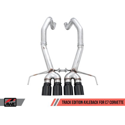 AWE Tuning 14-19 Chevy Corvette C7 Z06/ZR1 (w/o AFM) Track Edition Axle-Back Exhaust w/Black Tips