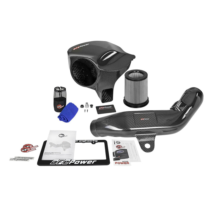 aFe Power Black Series Stage-2 Carbon Fiber Cold Air Intake System w/ Pro Media BMW M2 (F87) 16-18 L6-3.0L (t) N55