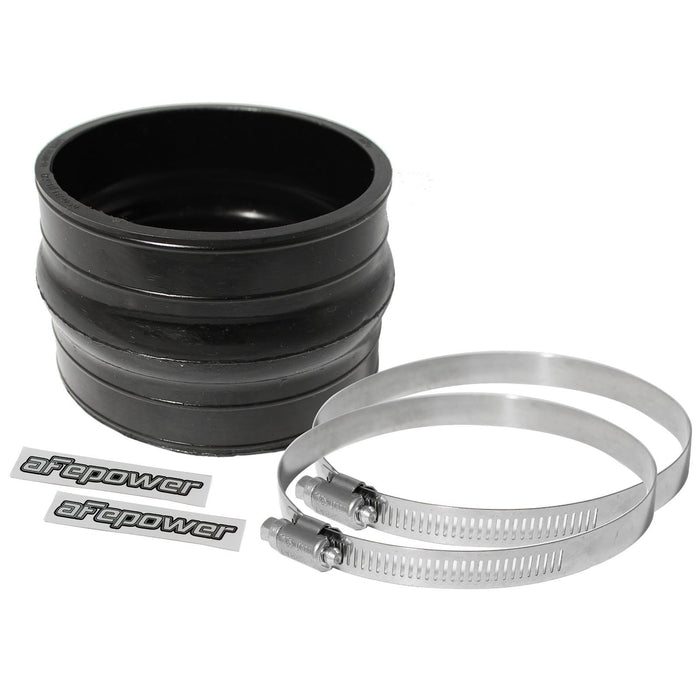 aFe Power Magnum Force Cold Air Intake System Replacement Coupling Kit (4-1/4 IN ID x 3 IN L) Straight Coupler w/ Hump - Black