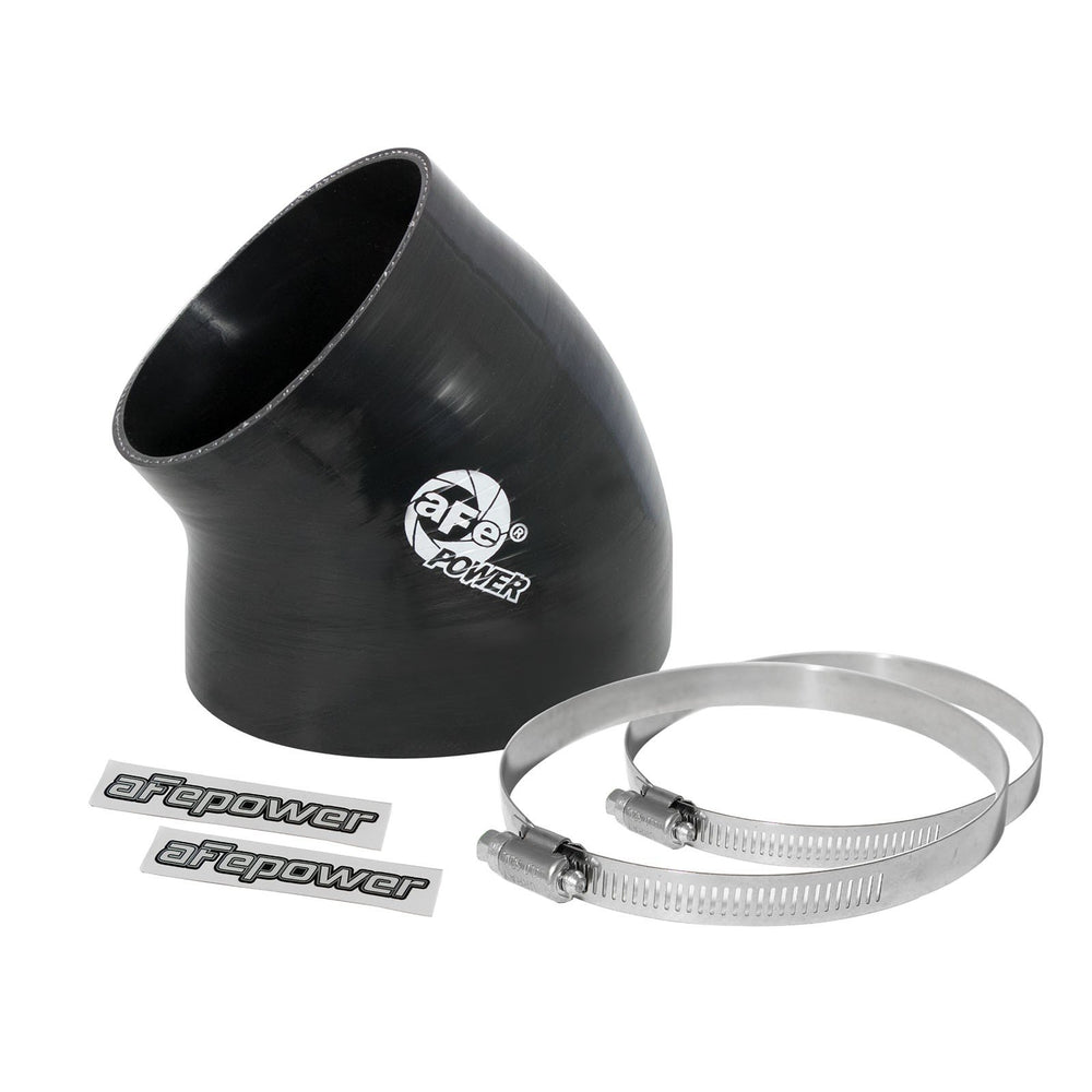 aFe Power Magnum Force Cold Air Intake System Spare Parts Kit (4 IN ID to 3-1/2 IN ID x 49-Deg.) Elbow Reducing Coupler - Black