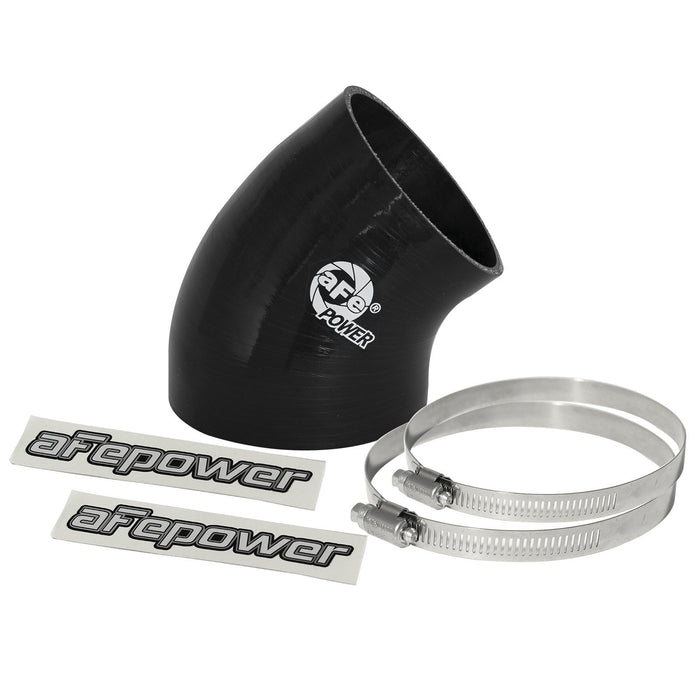 aFe Power Magnum Force Cold Air Intake System Spare Parts Kit (4 IN ID to 3-1/2 IN ID x 40-Deg.) Elbow Reducing Coupler - Black