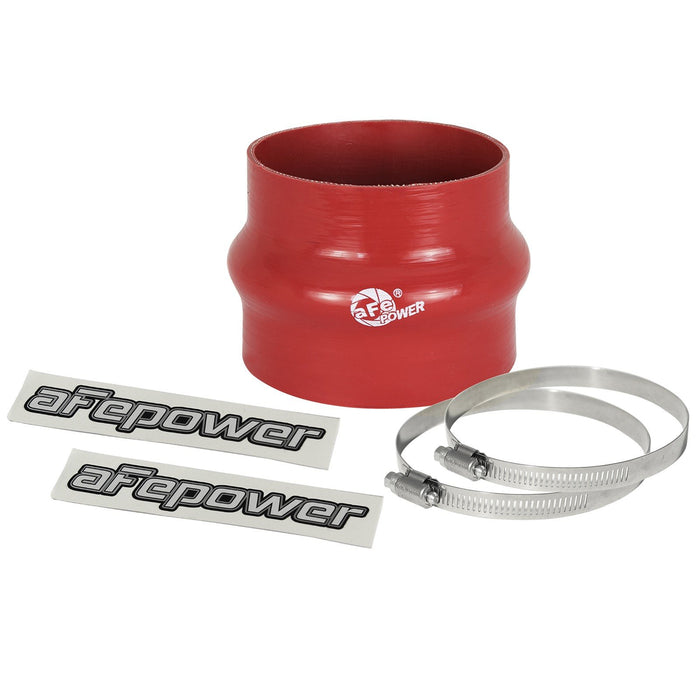 aFe Power Magnum Force Cold Air Intake System Spare Parts Kit (3-3/4 IN ID to 3-1/2 IN ID x 3IN L) Straight Reducing Coupler - Red