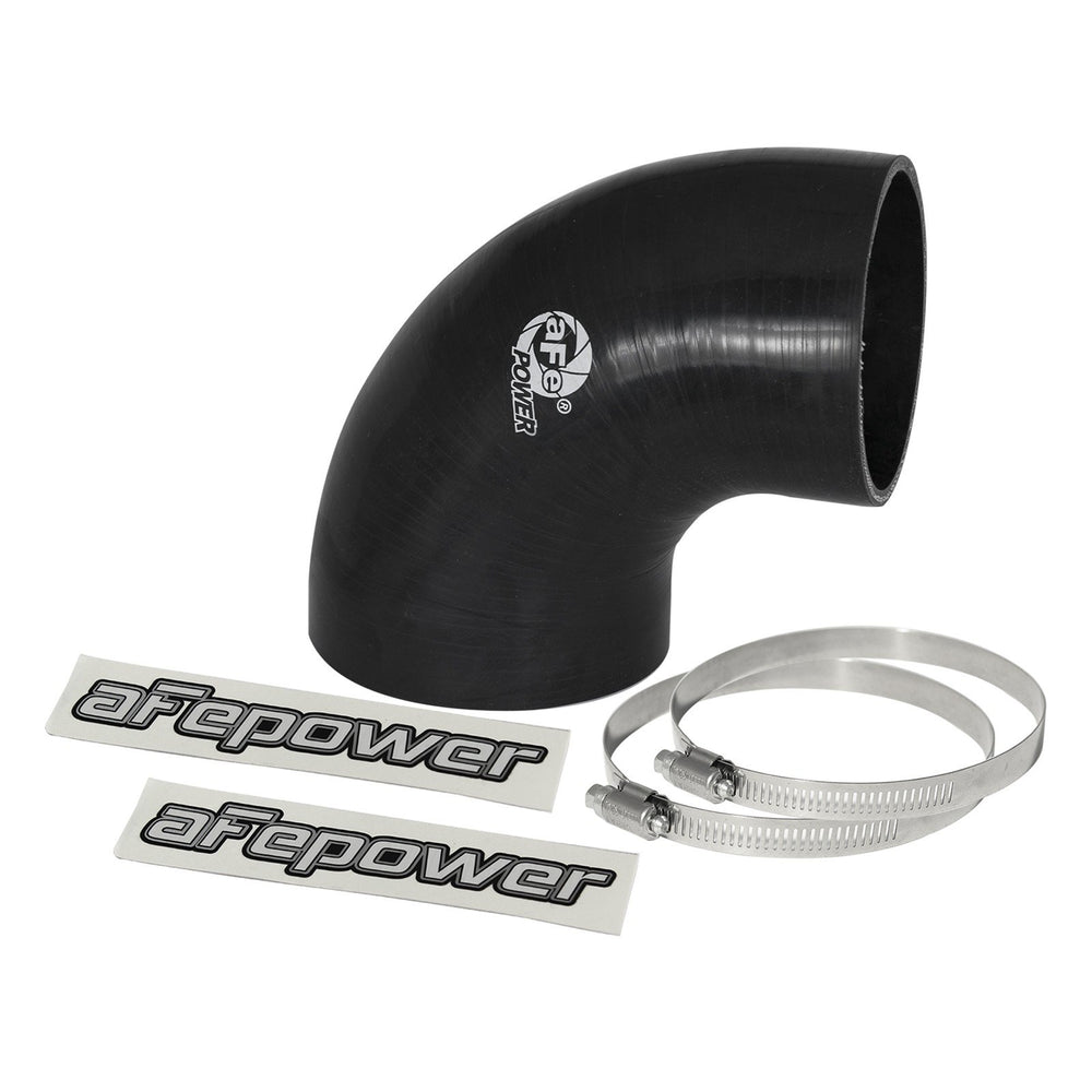 aFe Power Magnum Force Cold Air Intake System Spare Parts Kit (4 IN ID to 3-1/2 IN ID x 90 Deg.) Elbow Reducing Coupler - Black