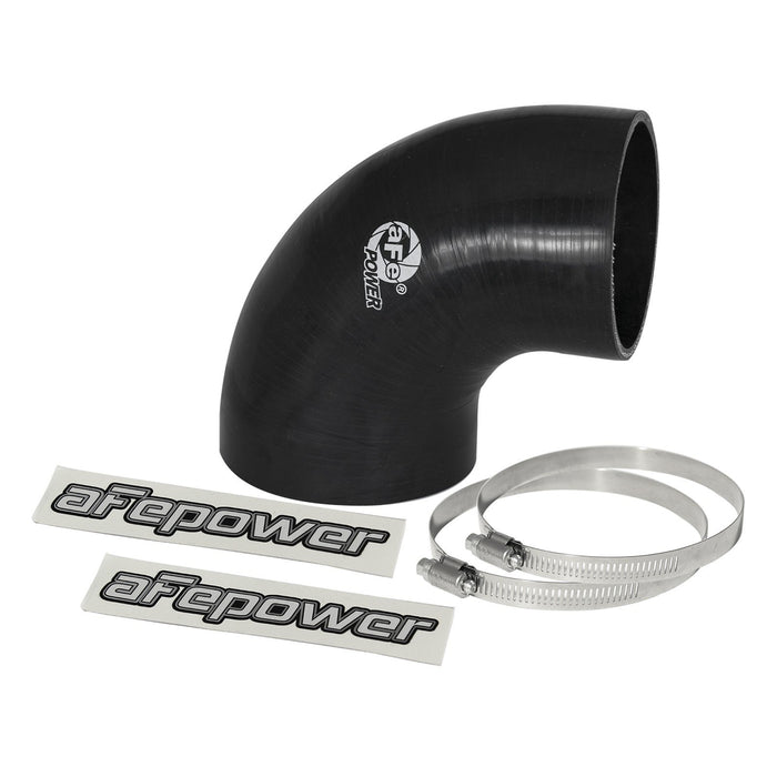 aFe Power Magnum Force Cold Air Intake System Spare Parts Kit (4 IN ID to 3-1/2 IN ID x 90 Deg.) Elbow Reducing Coupler - Black