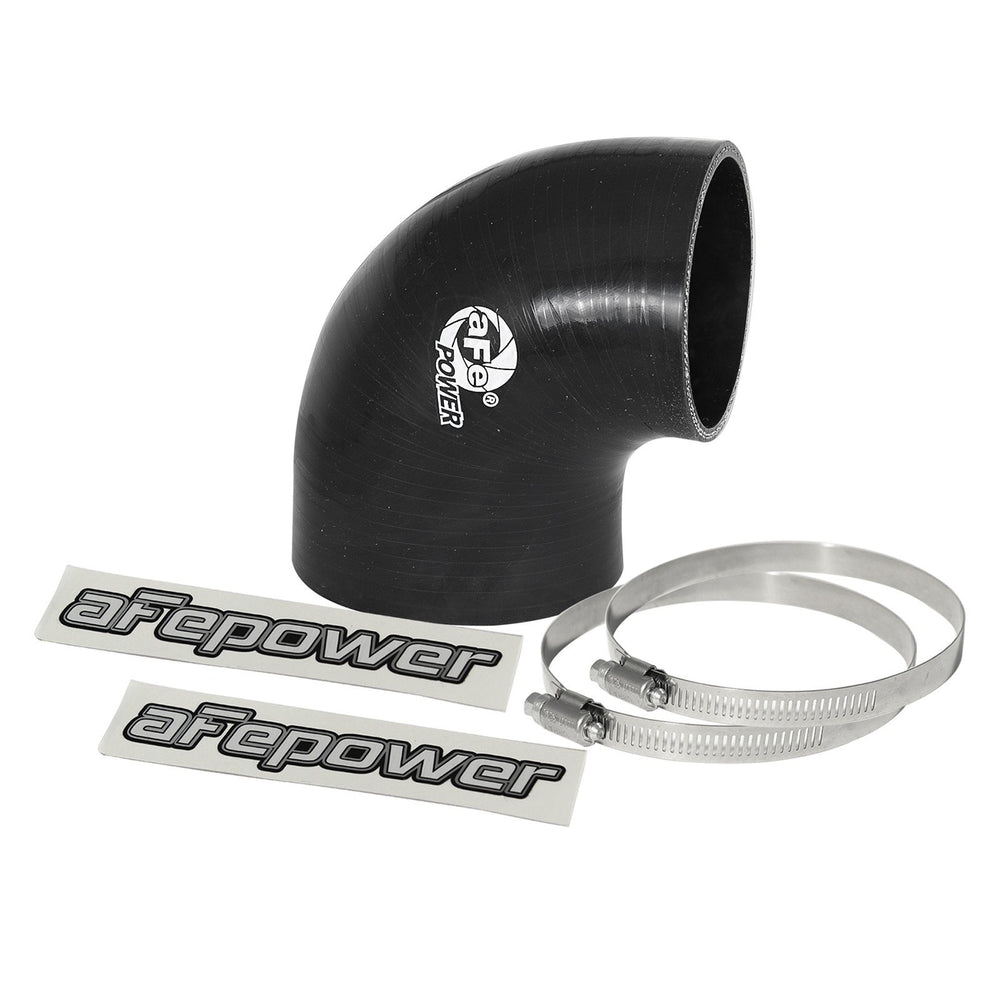 aFe Power Magnum Force Cold Air Intake System Spare Parts Kit (3-1/2 IN ID to 3 IN ID x 90 Deg.) Elbow Reducing Coupler - Black