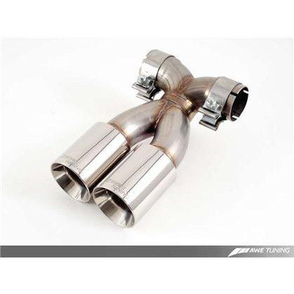 AWE Tuning Optional Porsche 987 Cayman/S Boxster/S Muffler Tip Set - Polished Silver