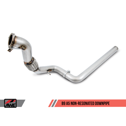 AWE Tuning Audi B9 A5 Track Edition Exhaust Dual Outlet - Chrome Silver Tips (Includes DP)
