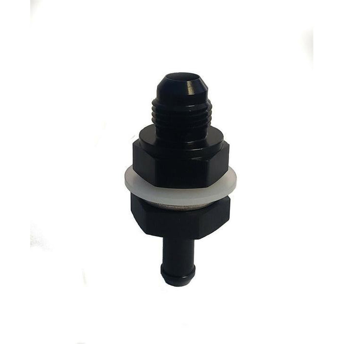 PRL -6 AN to 5/16" Black Bulkhead Fitting
