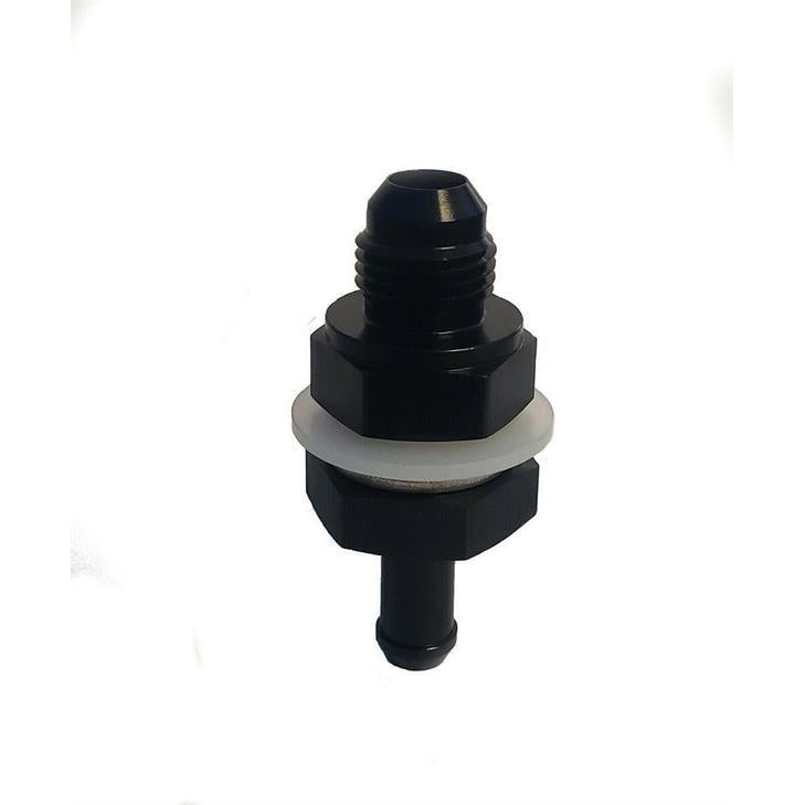 PRL -6 AN to 5/16" Black Bulkhead Fitting