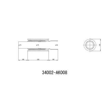 HKS Universal EX H/M Sus 130-65 (MOQ: 8pcs)
