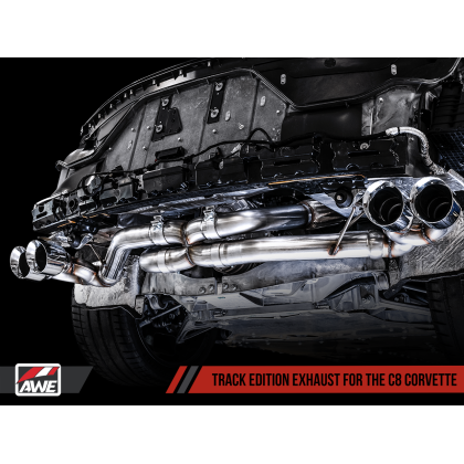 AWE Tuning 2020 Chevrolet Corvette (C8) Track Edition Exhaust - Quad Diamond Black Tips