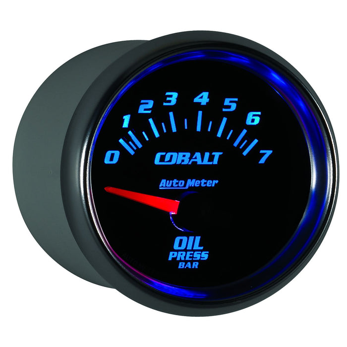 AutoMeter Cobalt 52mm 07 BAR Short Sweep Electric Oil Pressure Gauge