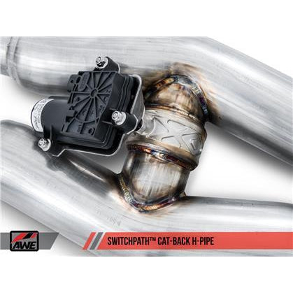 AWE Tuning S550 Mustang GT Cat-back Exhaust - SwitchPath - GT350 Valance (Chrome Silver Tips)