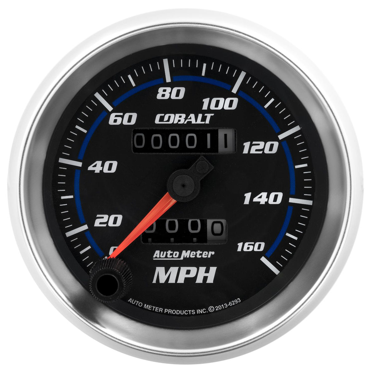 AutoMeter 33/8" Speedometer, 0160 MPH, Mechanical, Cobalt — Speed Science