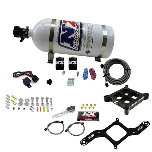 Nitrous Express 4150 Single Entry Billet Crossbar Nitrous Plate Kit (50-300HP) w/o Bottle