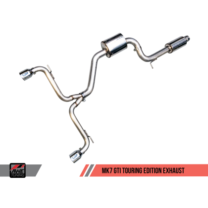 AWE Tuning VW MK7 GTI Touring Edition Exhaust - Chrome Silver Tips