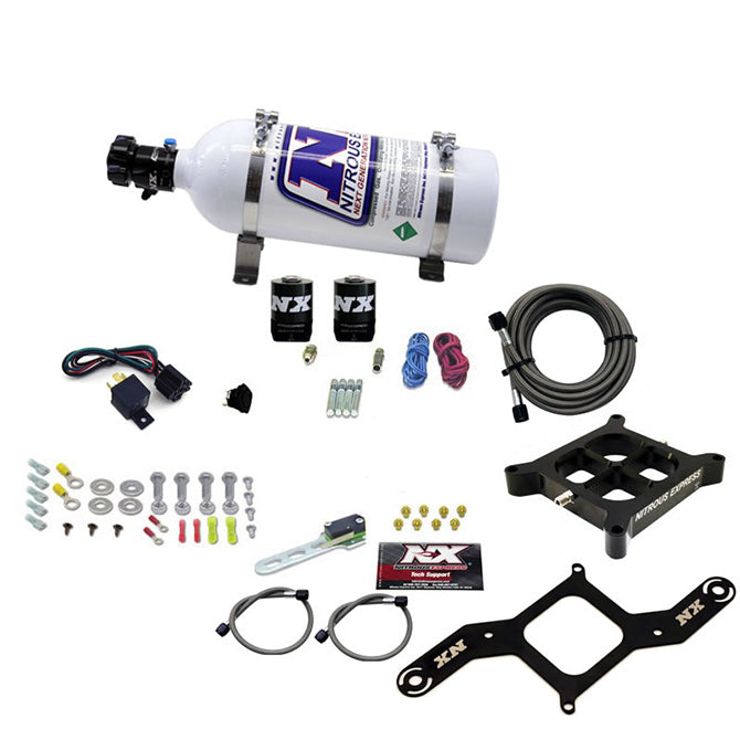 Nitrous Express 4150 Single Entry Crossbar Nitrous Plate Kit Pro-Power (100-500HP) w/o Bottle