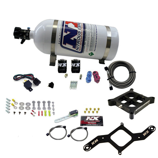 Nitrous Express 4150 Single Entry Crossbar Nitrous Plate Kit Pro-Power (100-500HP) w/o Bottle