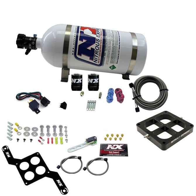 Nitrous Express Dominator Single Entry Billet Crossbar Pro-Power Nitrous Kit (100-500HP) w/o Bottle