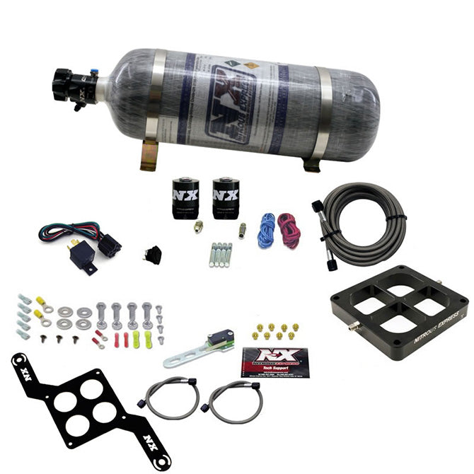 Nitrous Express Dominator Single Entry Billet Crossbar Pro-Power Nitrous Kit (100-500HP) w/o Bottle