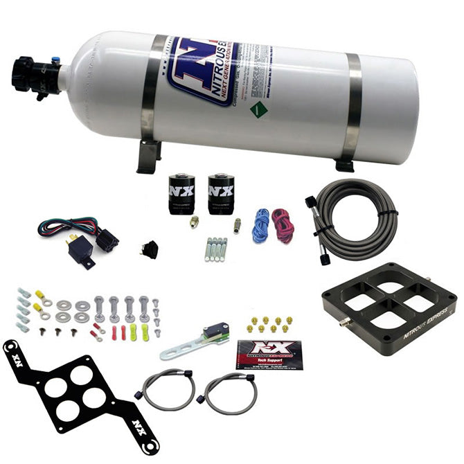 Nitrous Express Dominator Single Entry Billet Crossbar Pro-Power Nitrous Kit (100-500HP) w/o Bottle