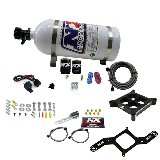 Nitrous Express 4150 Single Entry Crossbar Nitrous Plate Kit RNC (250-750HP) w/o Bottle