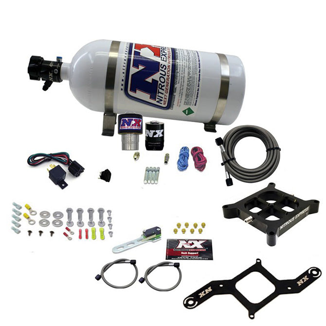 Nitrous Express Single Entry Crossbar RNC .178 4150 Flange Nitrous Kit (250-650HP)