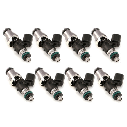Injector Dynamics 1340cc Injectors - 48mm Length - 14mm Grey Top - 14mm Lower O-Ring (Set of 8) Nissan Titan 04+