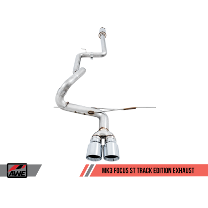 AWE Tuning Ford Focus ST Track Edition Cat-back Exhaust - Chrome Silver Tips