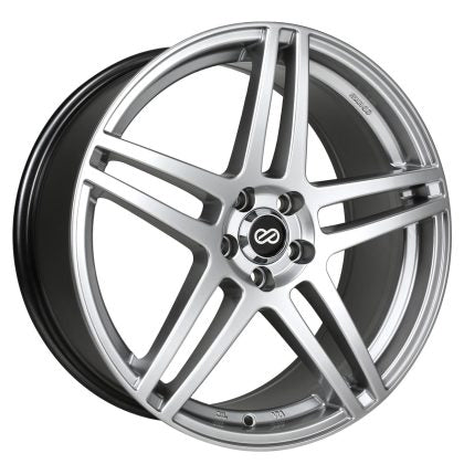 Enkei RSF5 18x8 40mm Offset 5x108 Bolt Pattern 72.6mm Bore Dia Hyper Silver Wheel