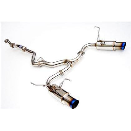 Invidia 08-11 STi Hatch / 11 WRX Hatch Dual N1 Single Layer Titanium Tipped Cat-back Exhaust
