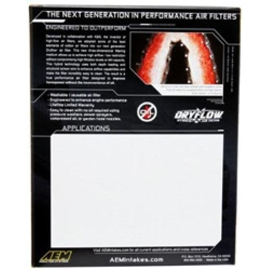 AEM 06-10 Toyota Yaris DryFlow Air Filter